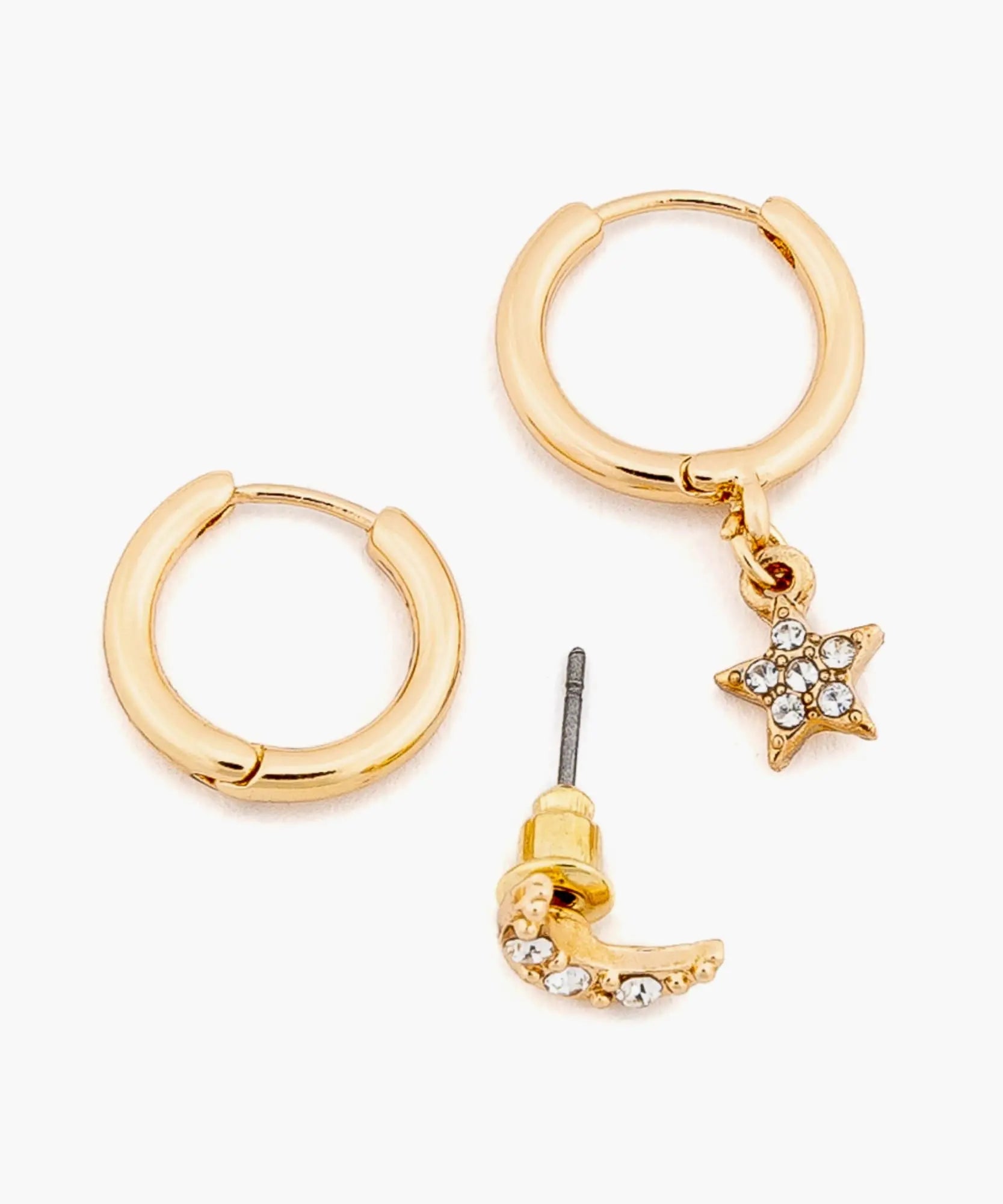 Set Aros Luna Y Argollas