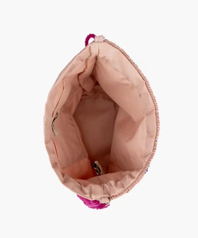 Cartera Bandolera Fiesta Mostacillas Colores Y Tassel