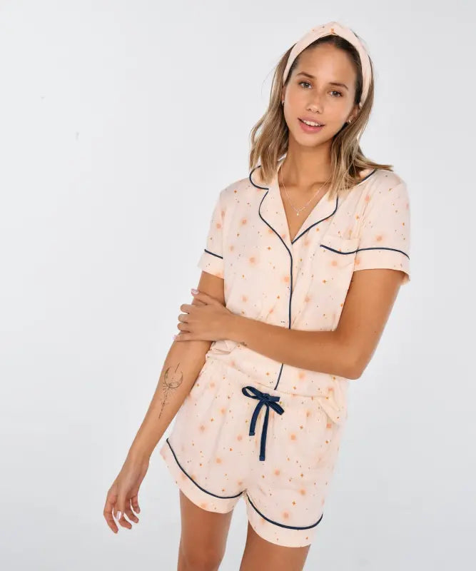 Set Pijama Corto Camisero