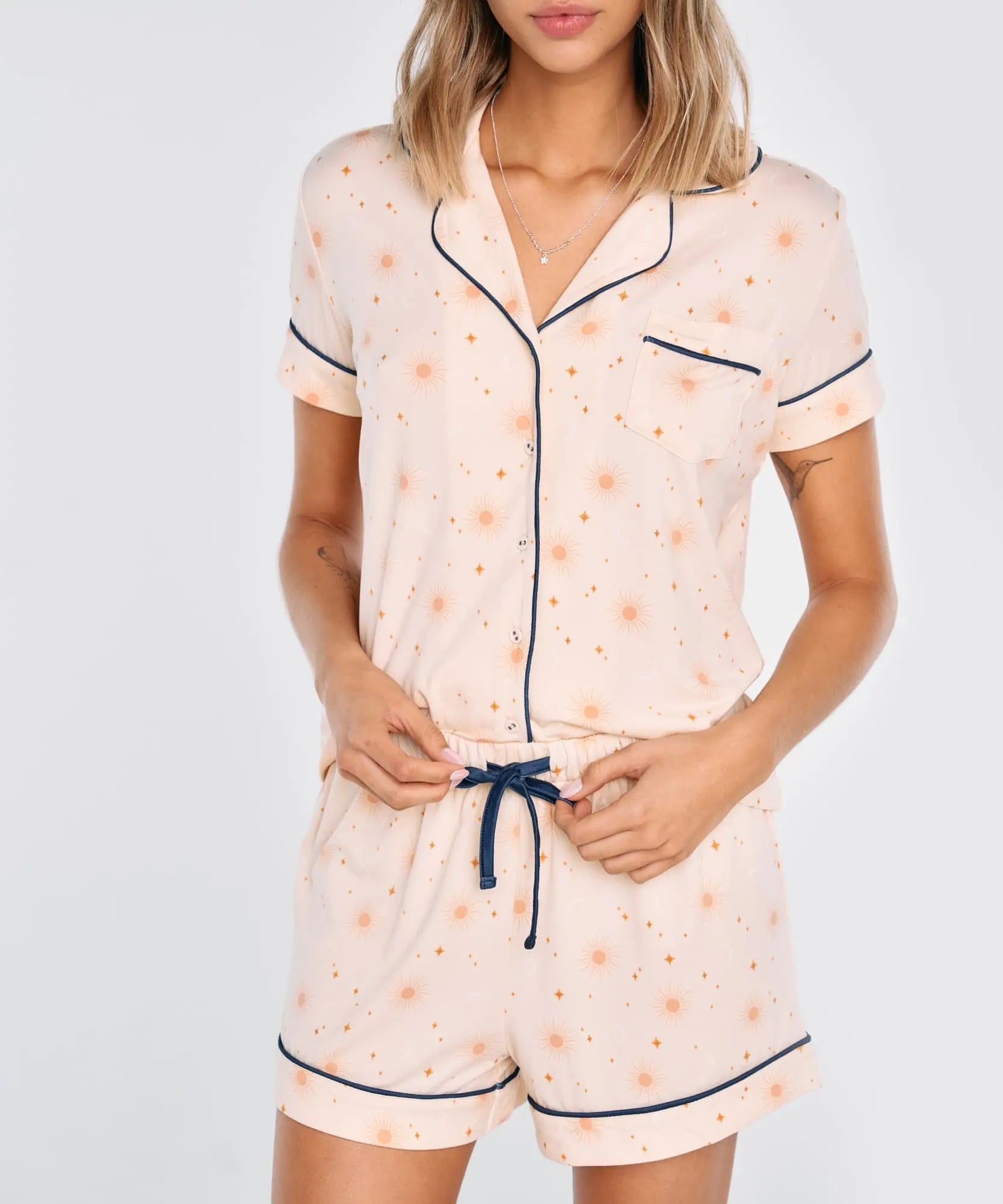 Set Pijama Corto Camisero