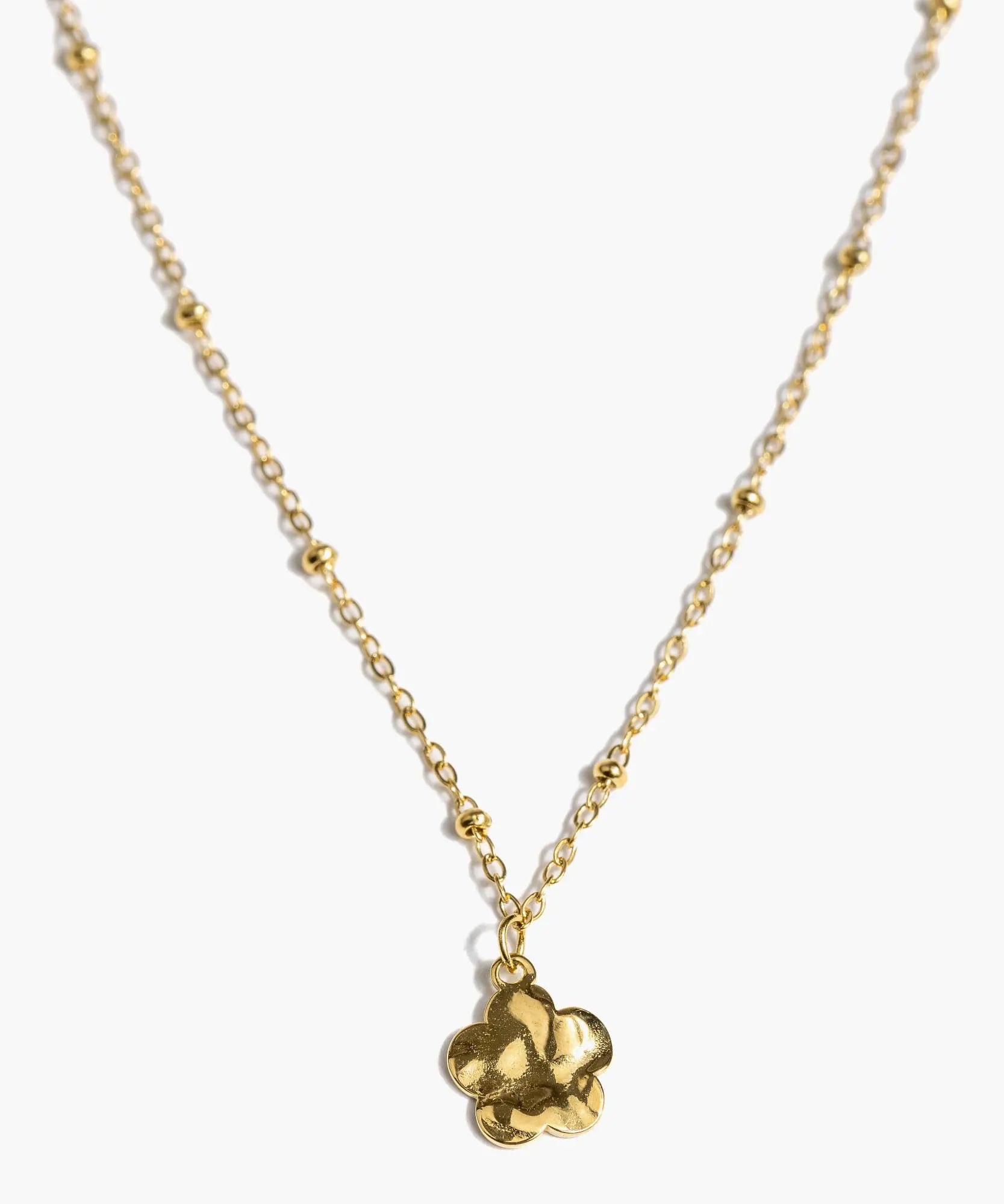 Collar Acero Inoxidable Flor