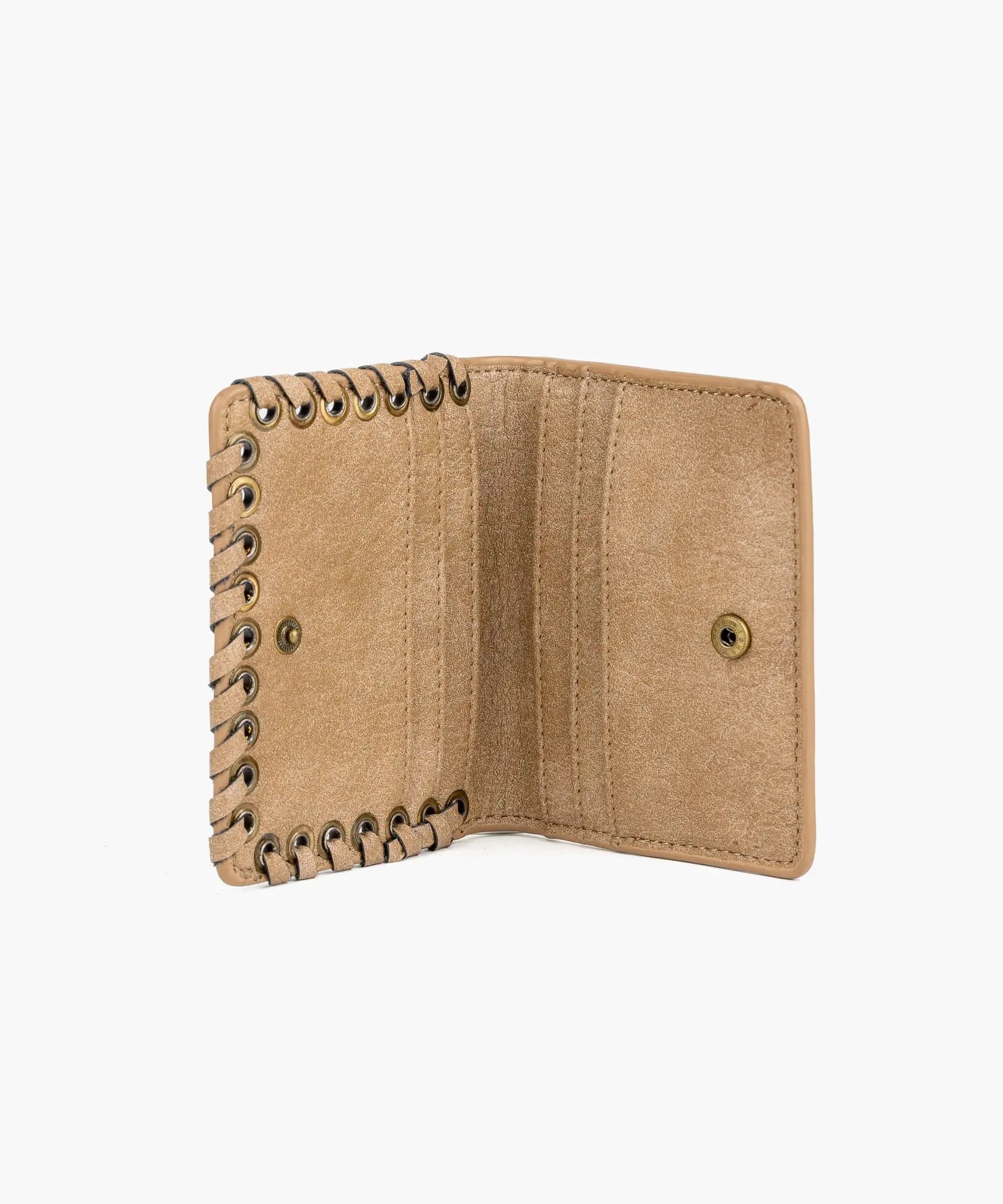 Billetera Boho Botón Ojetillos