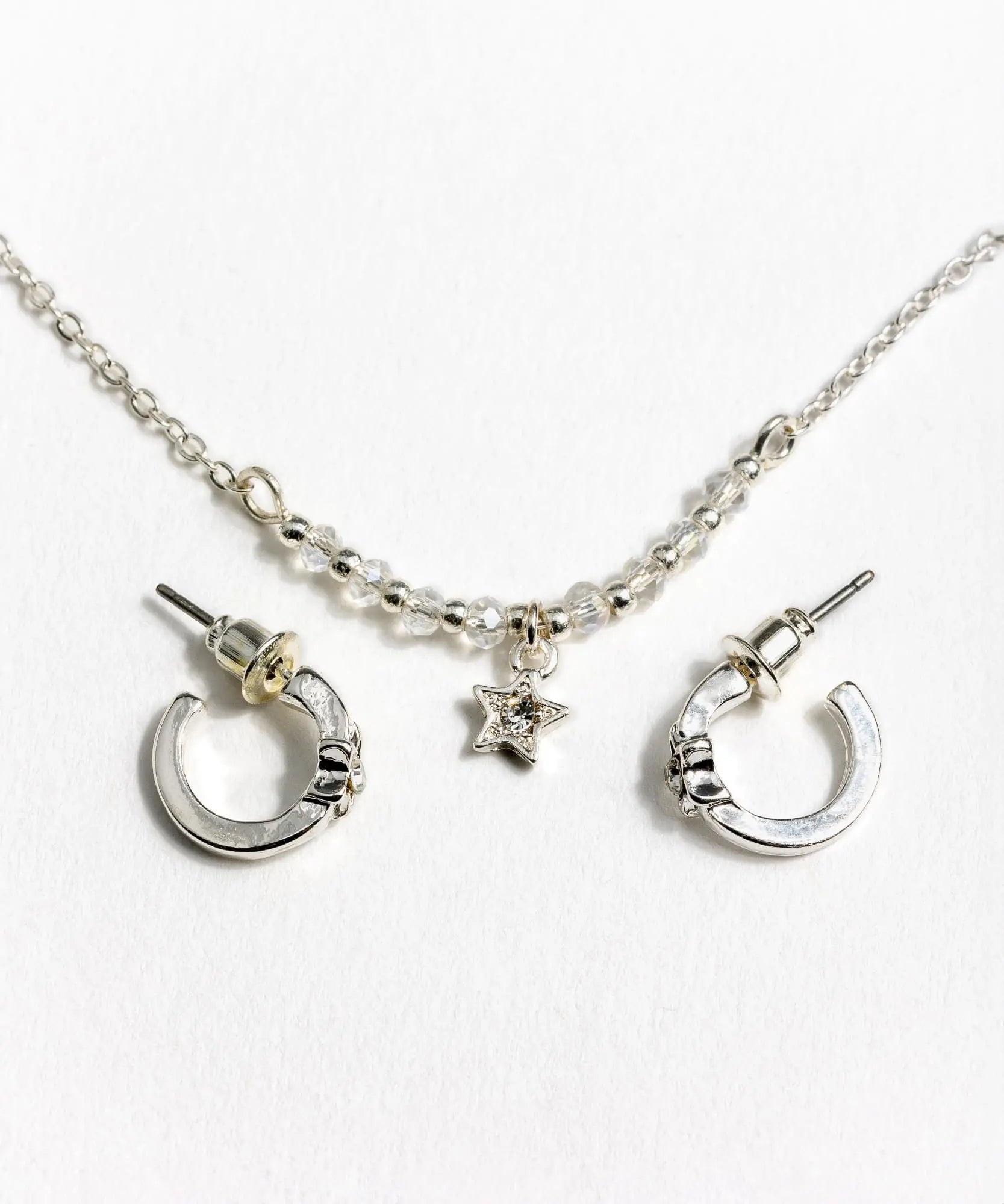 Set Collar Y Aros Estrella Pequeña