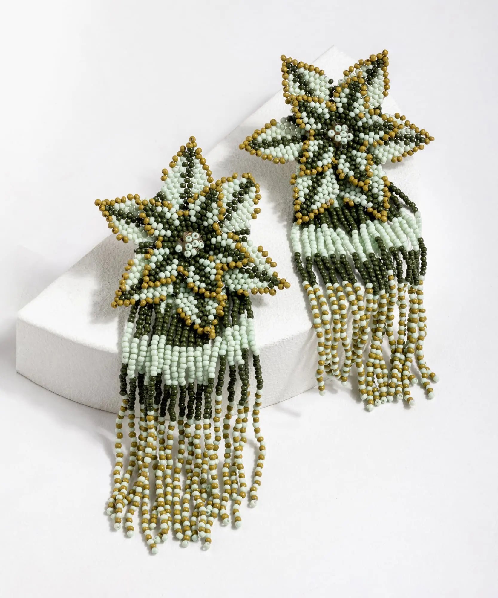Aros Boho Mostacillas Flor