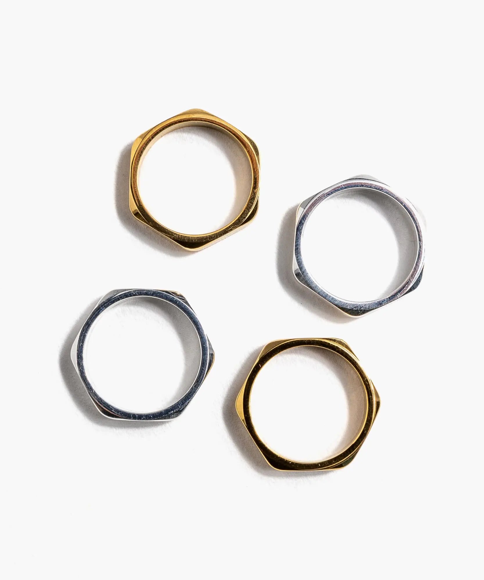 Set Anillos Hexagonales