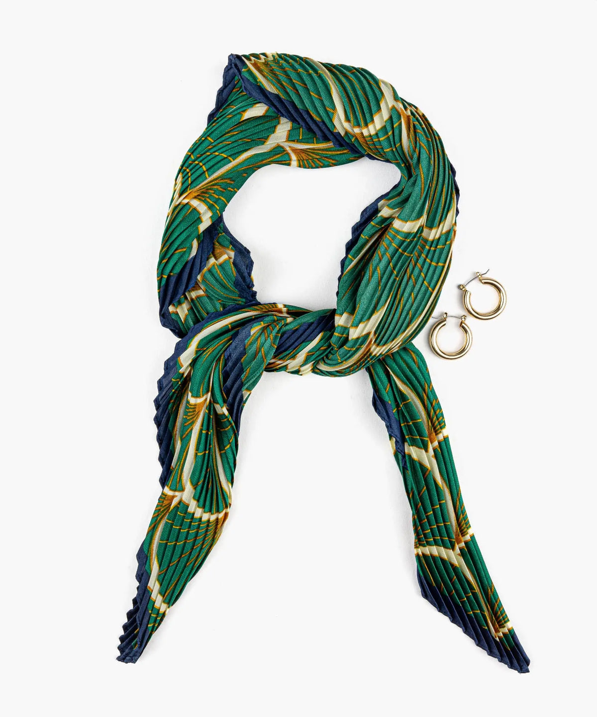 Set Pañuelo Y Aros Pavo Real