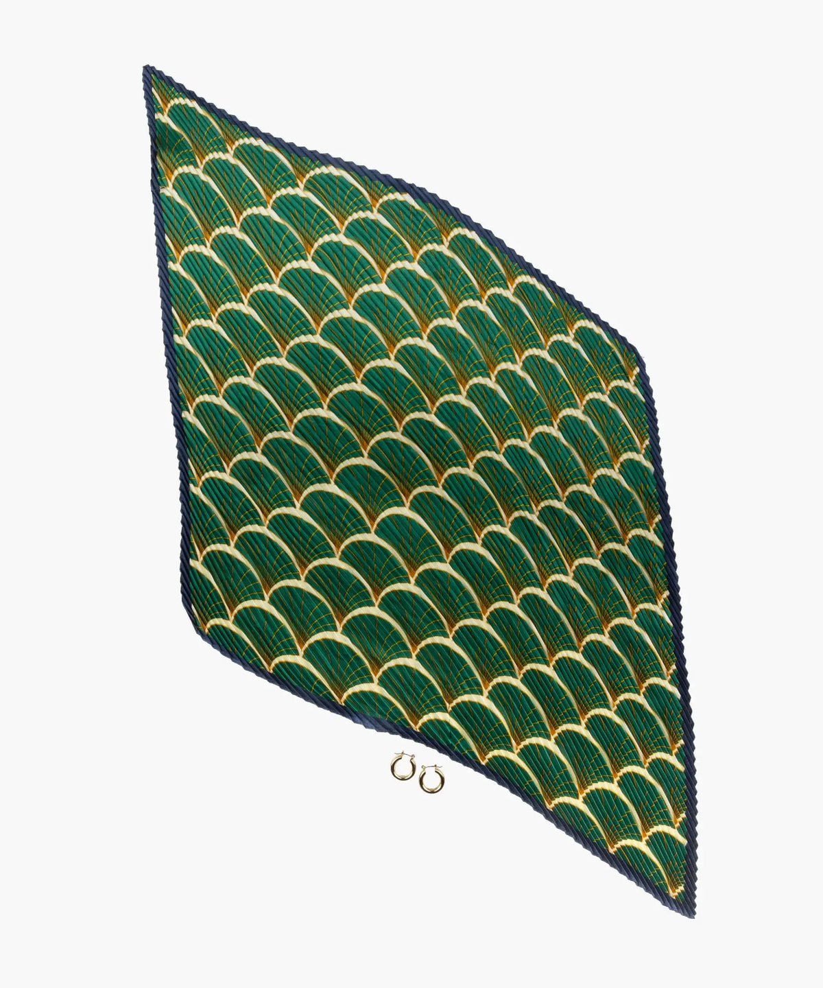 Set Pañuelo Y Aros Pavo Real