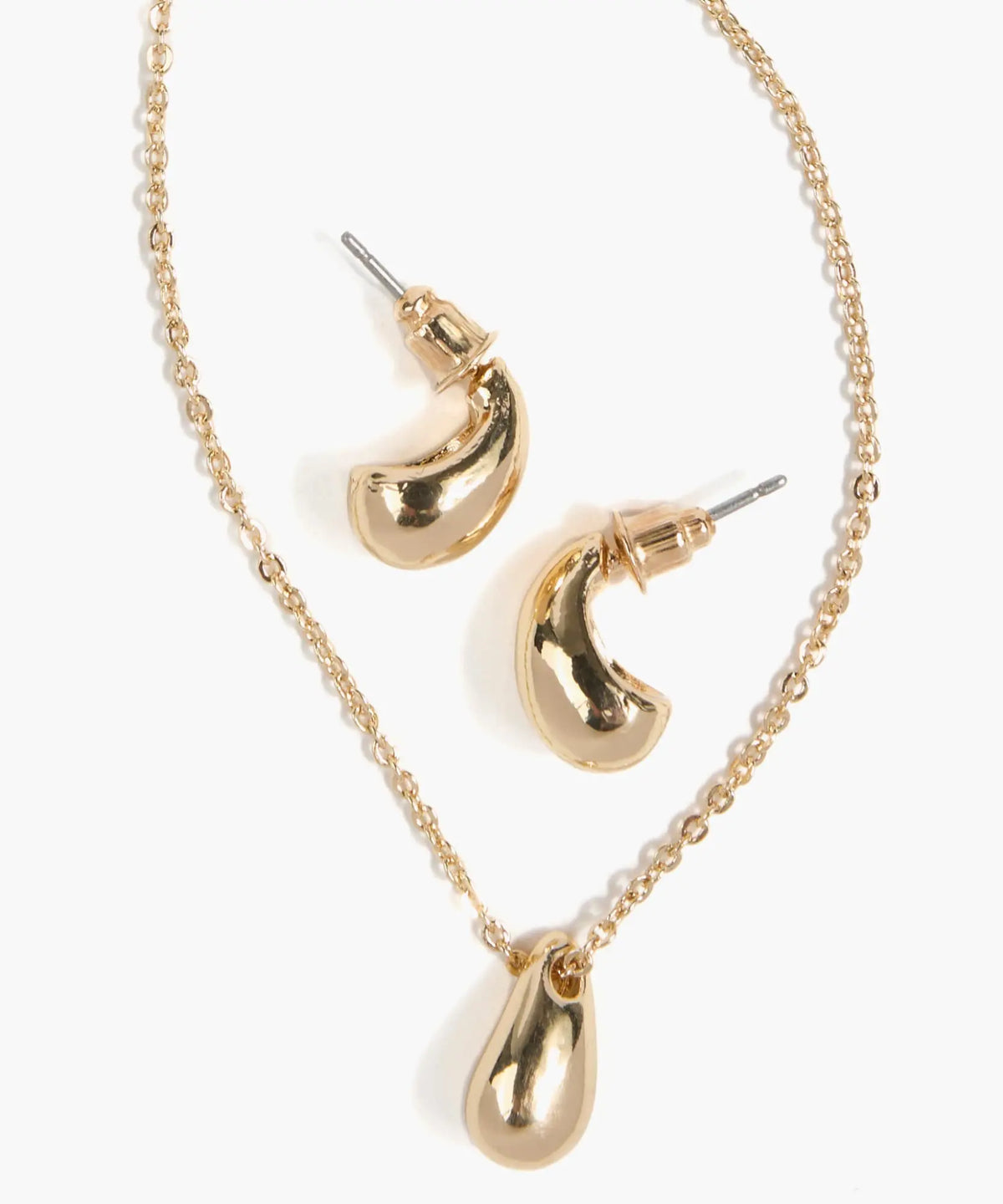 Set Collar Y Aros Mini Gotas