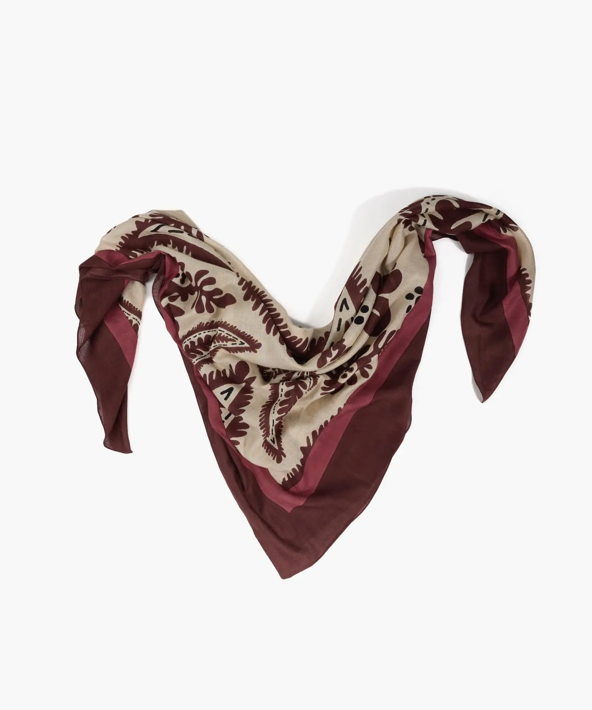 Pañuelo Flores Con Hojas