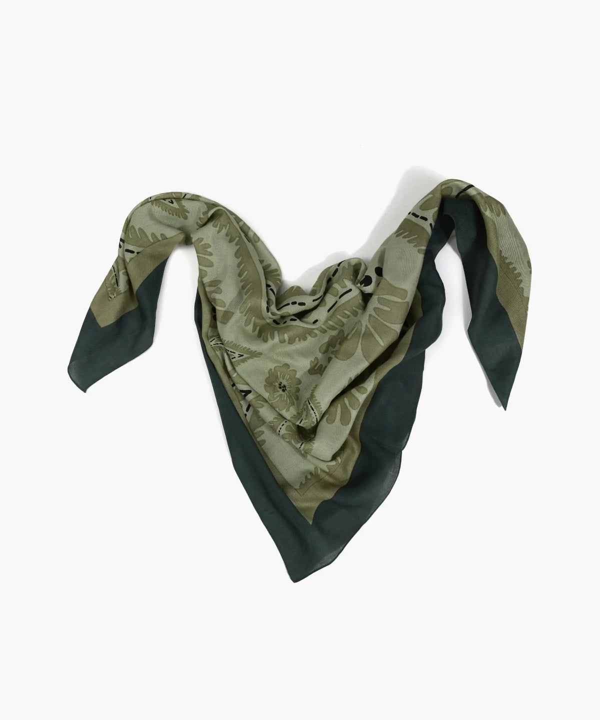 Pañuelo Flores Con Hojas