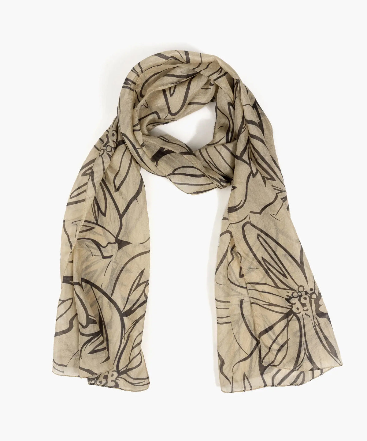 Estola Seda Diseño Flores