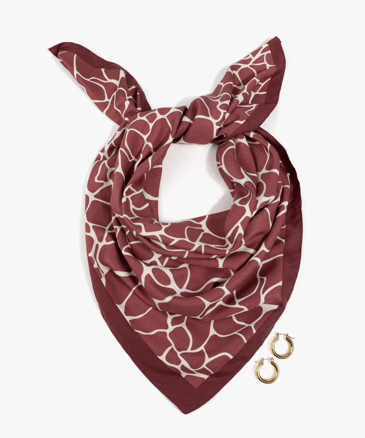 Set Pañuelo Y Aros Manchas