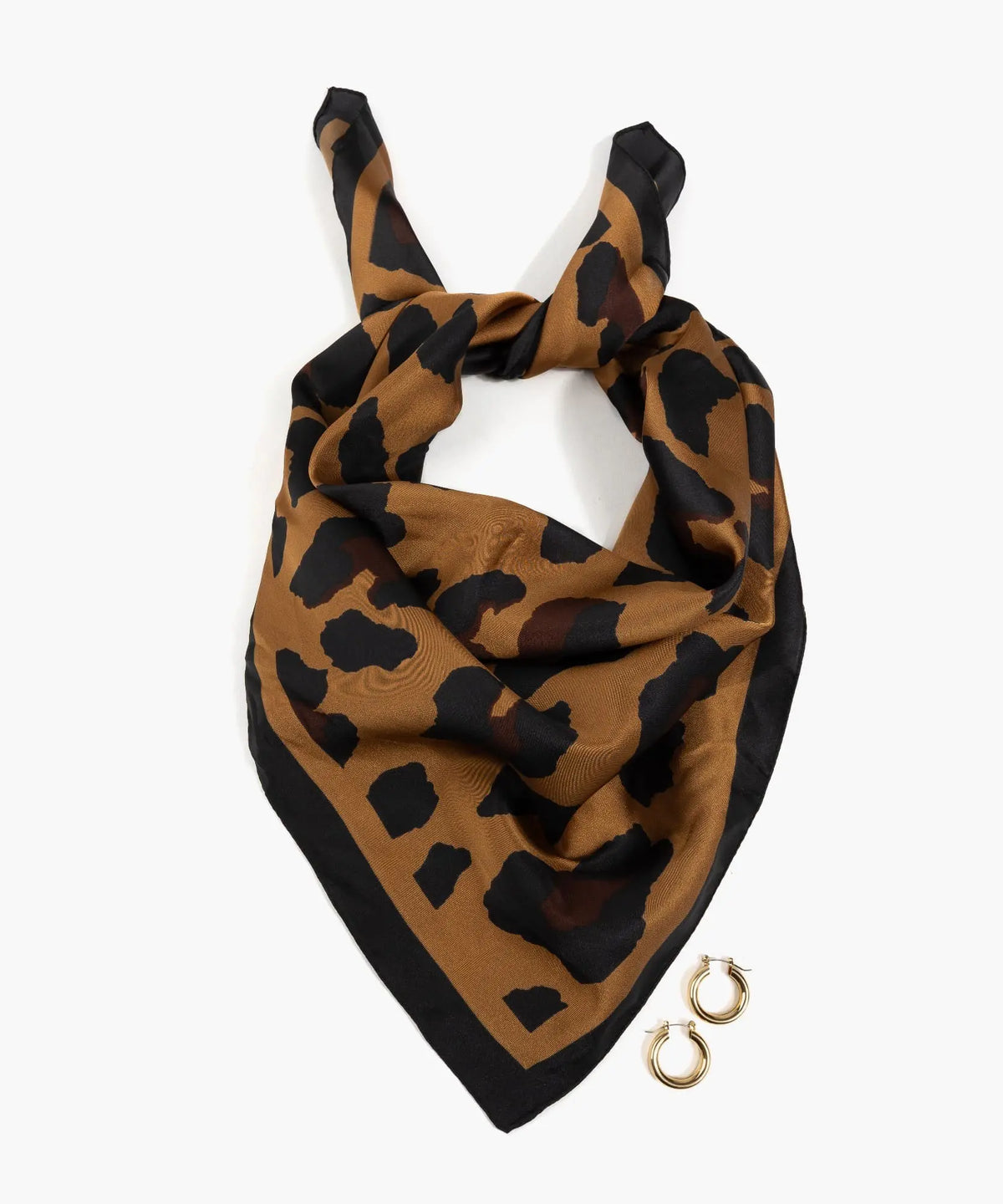 Set Pañuelo Y Aros Animal Print