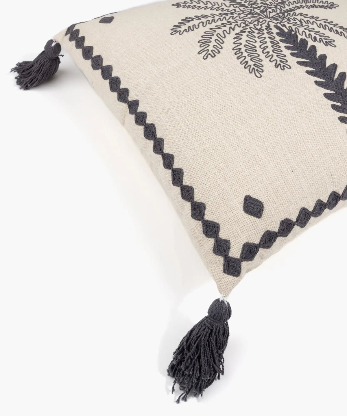 Cojín Algodón Palmeras Bordadas