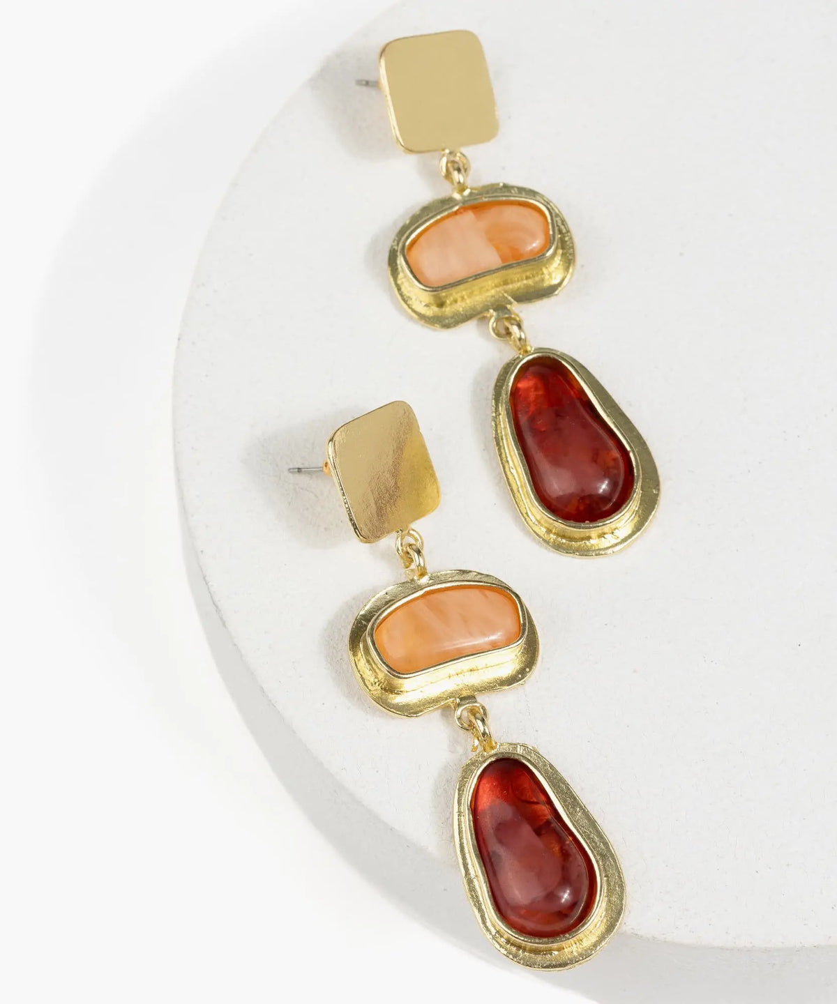 Aros Piedras Doble Color