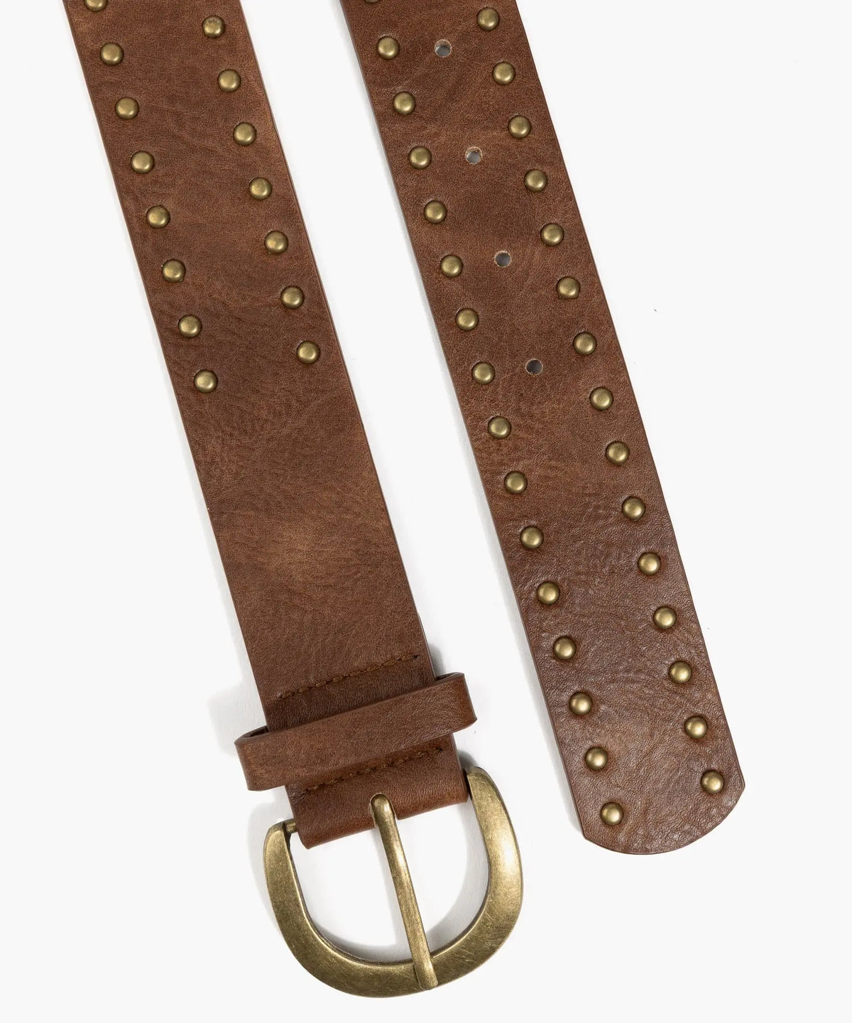 Cinturón Tachas Hebilla Redonda