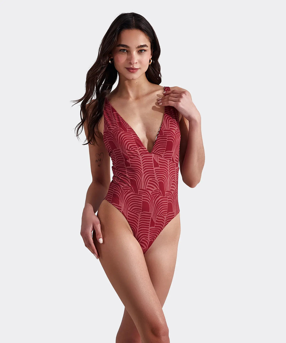 Traje De Baño Hojas Paradiso Reversible