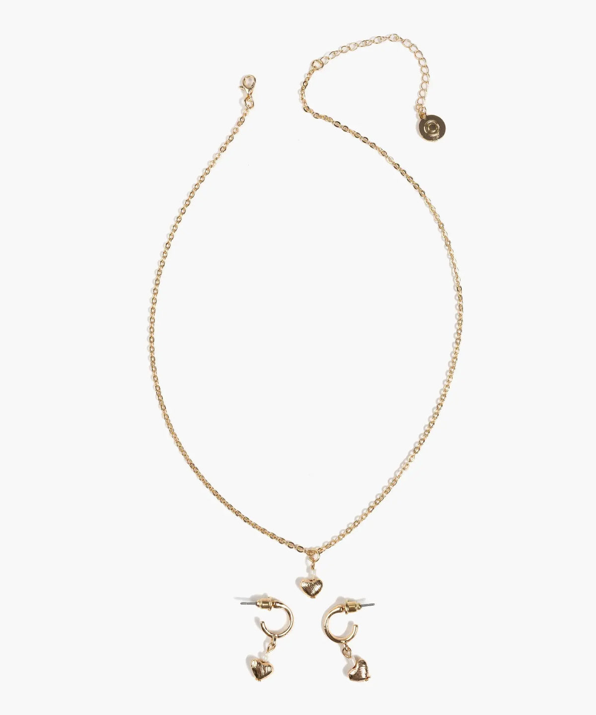 Set Collar Y Aros Corazones