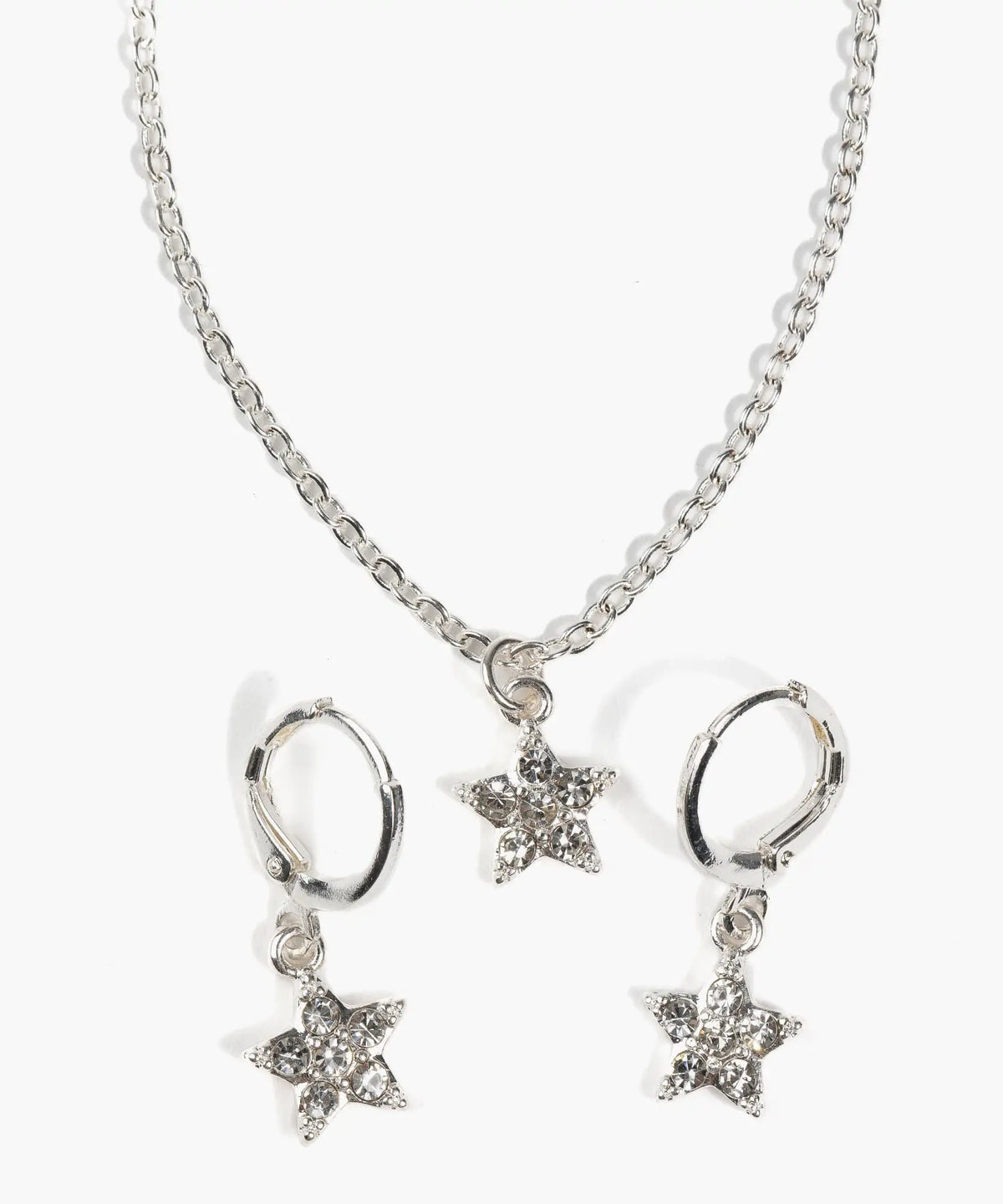 Set Collar Y Aros Con Estrellas