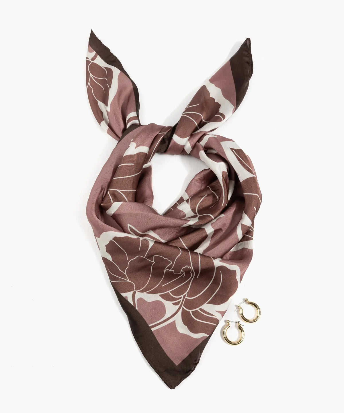 Set Pañuelo Y Aros Hojas