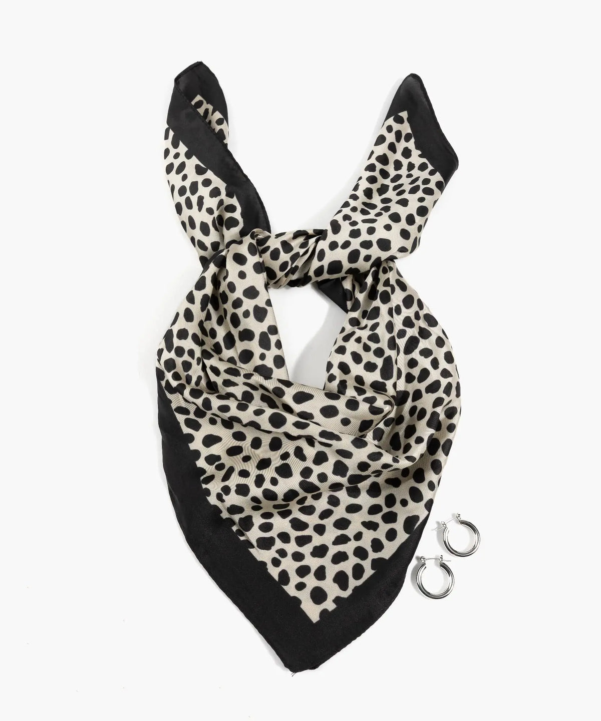 Set Pañuelo Y Aros Estampado Animal Print