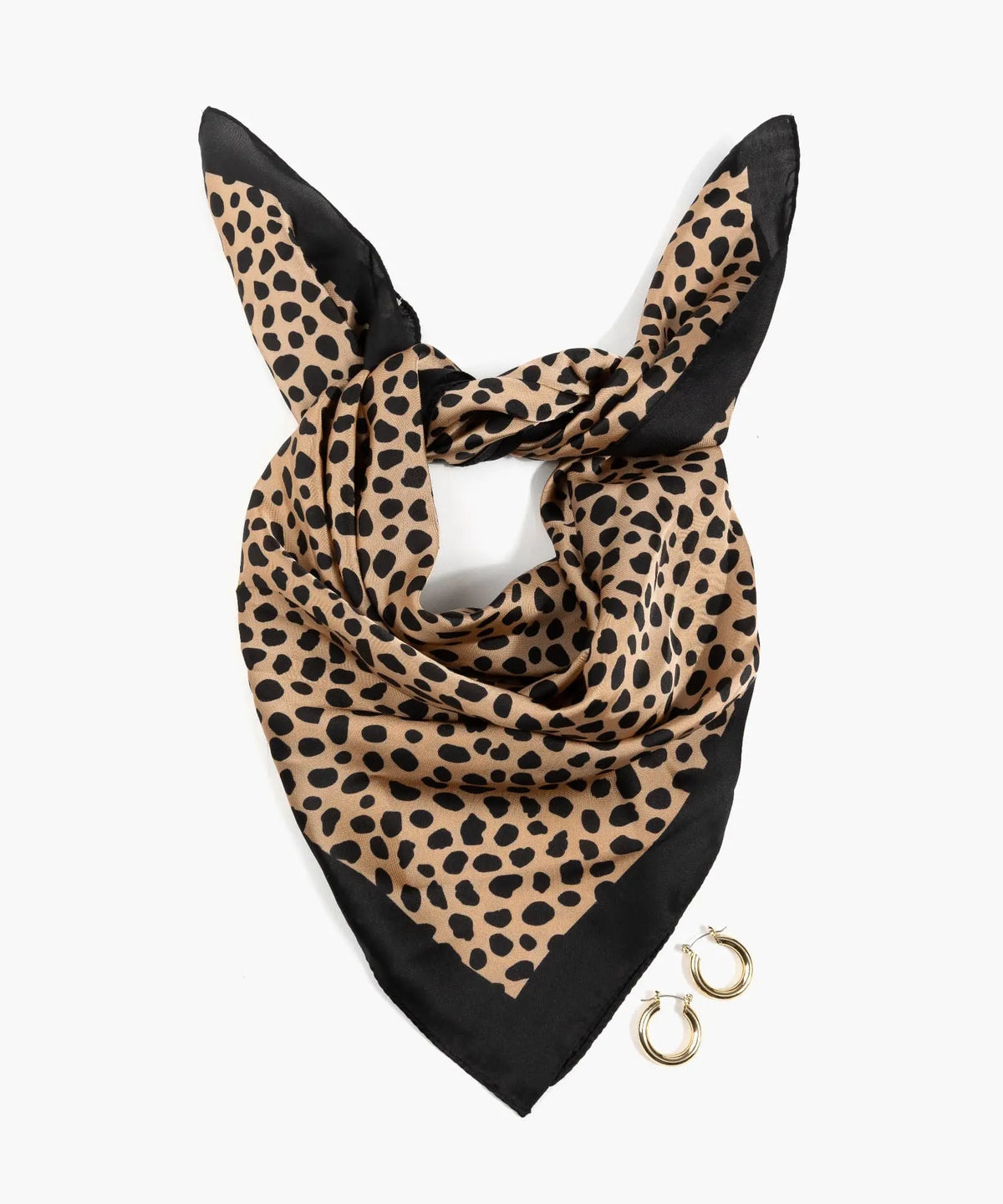 Set Pañuelo Y Aros Estampado Animal Print