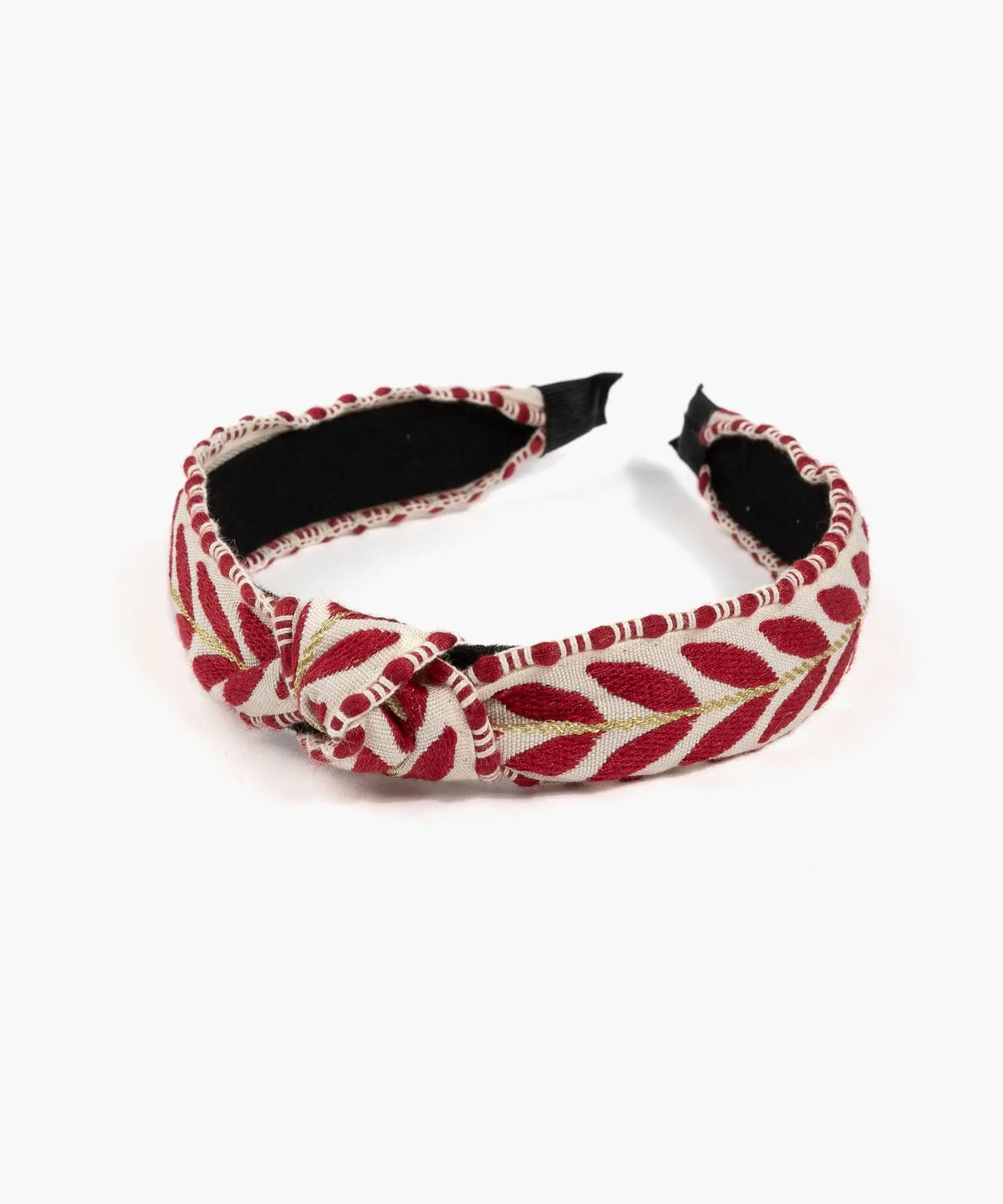 Cintillo Hojas Bordadas