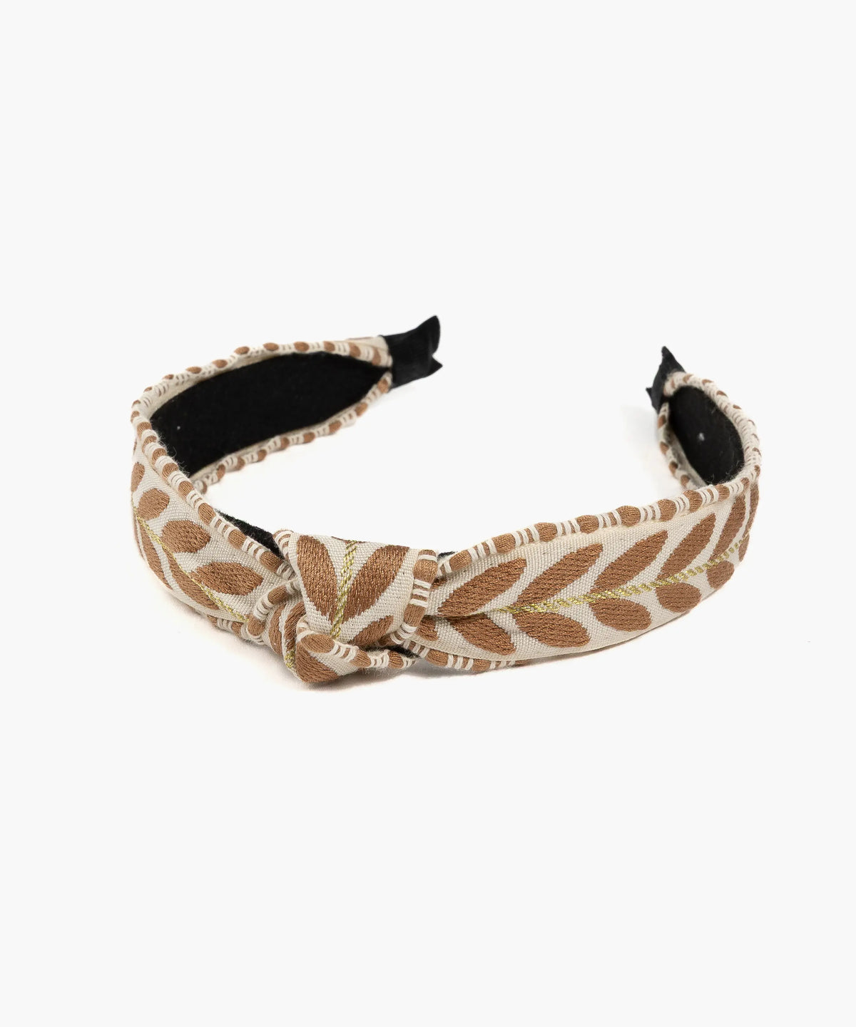 Cintillo Hojas Bordadas