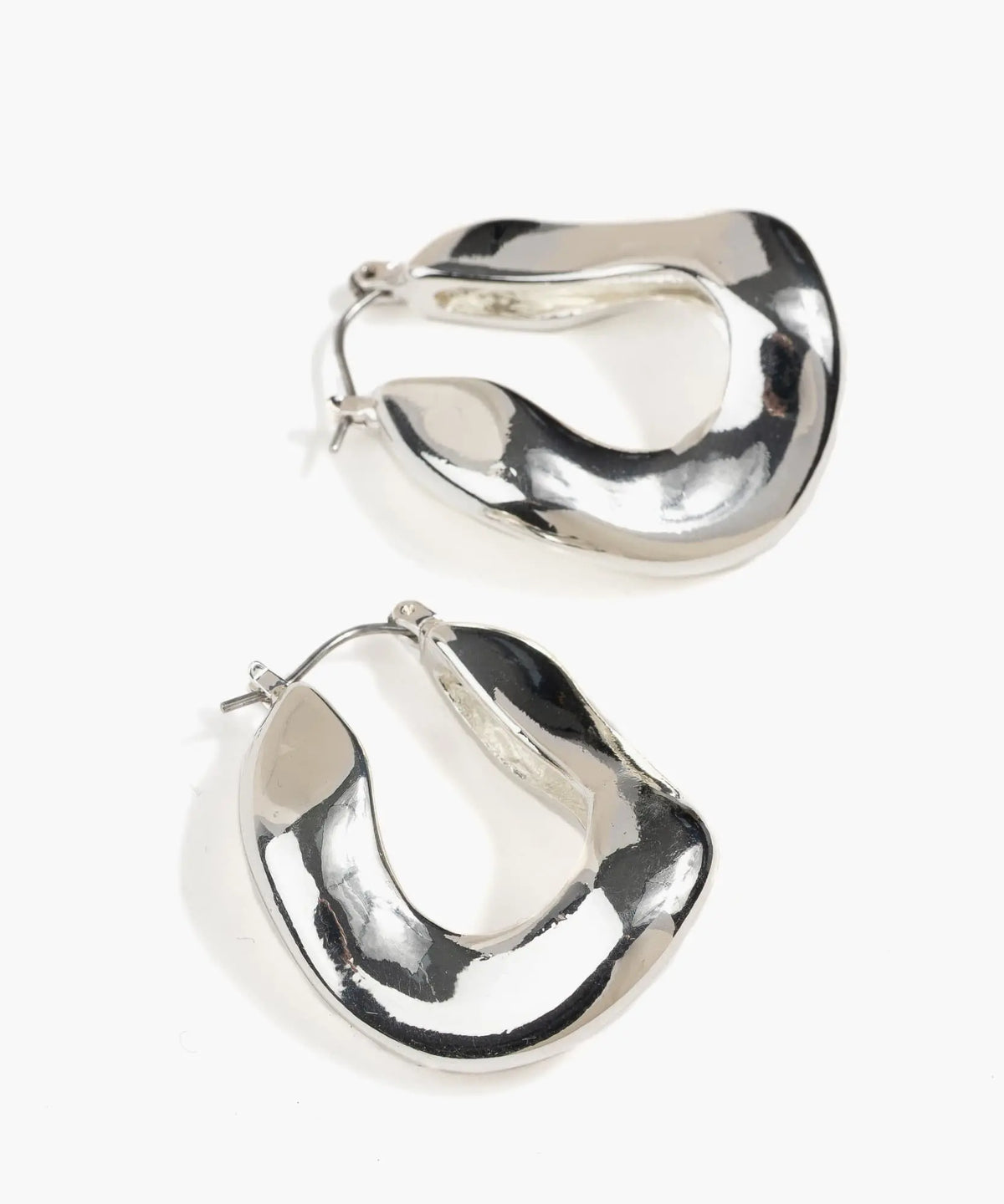 Aros Argollas Cuadradas Irregulares