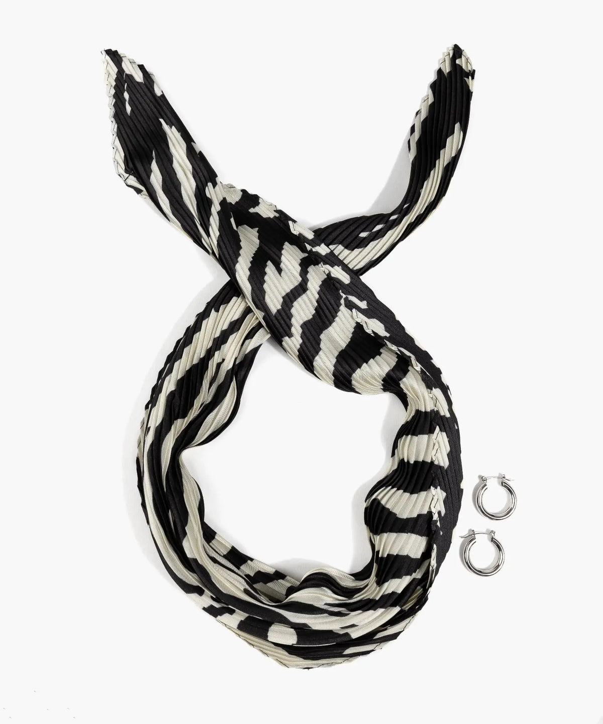 Set Pañuelo Y Aros Zebra
