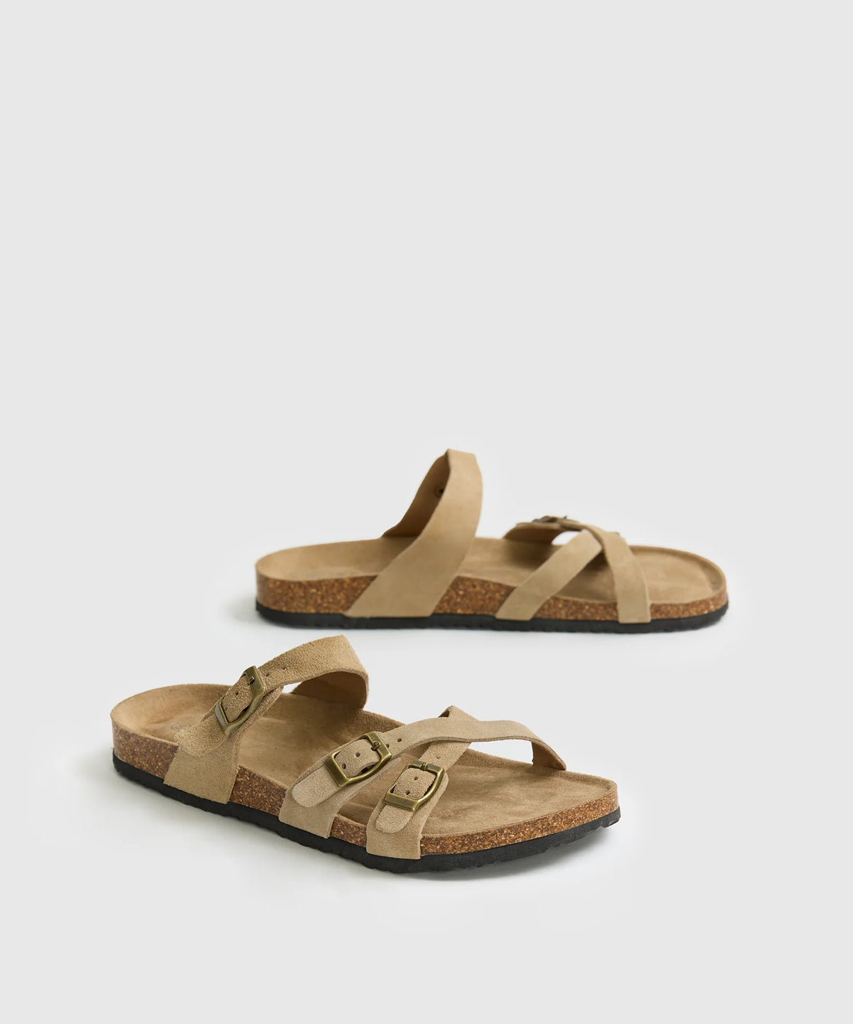 Sandalias Cruzadas Suede