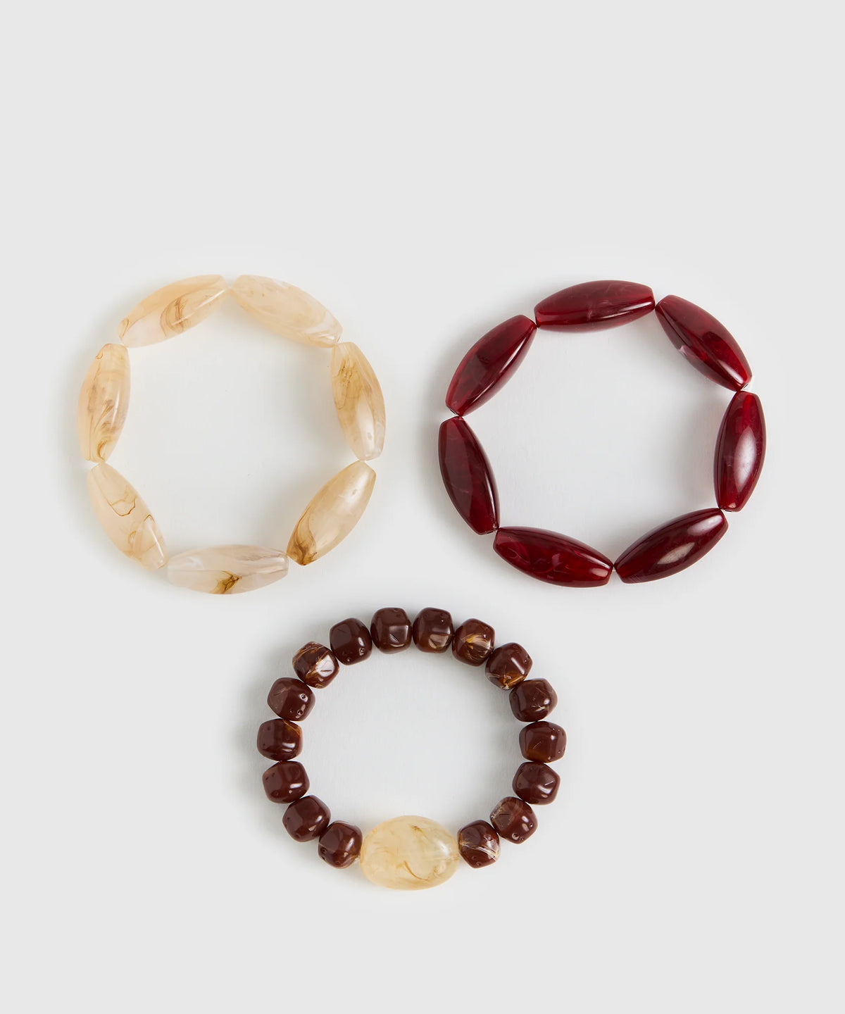 Set Pulseras Piedras Irregulares