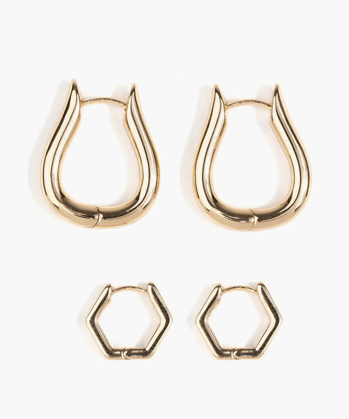 Set Aros Argollas Geométricas