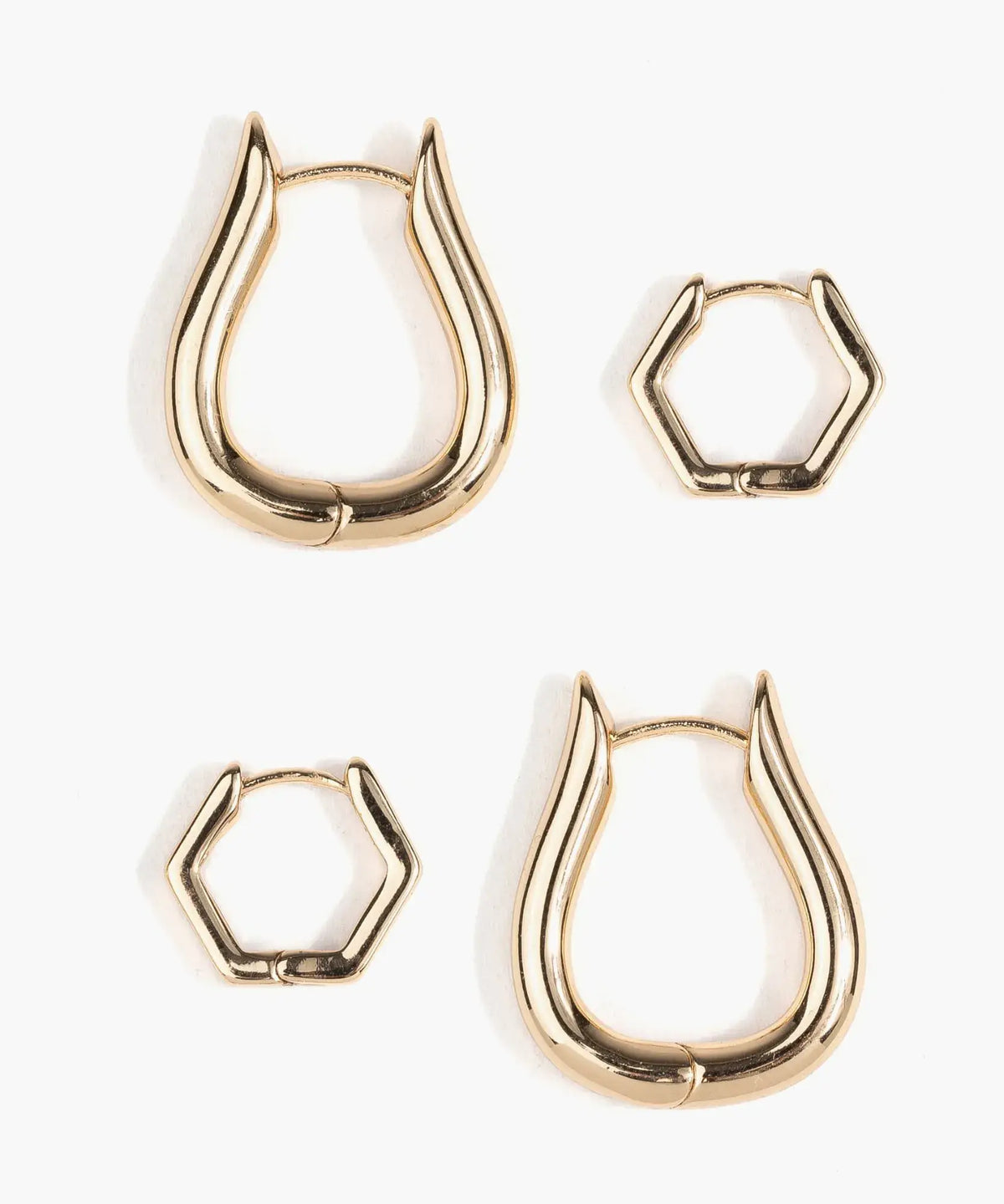 Set Aros Argollas Geométricas