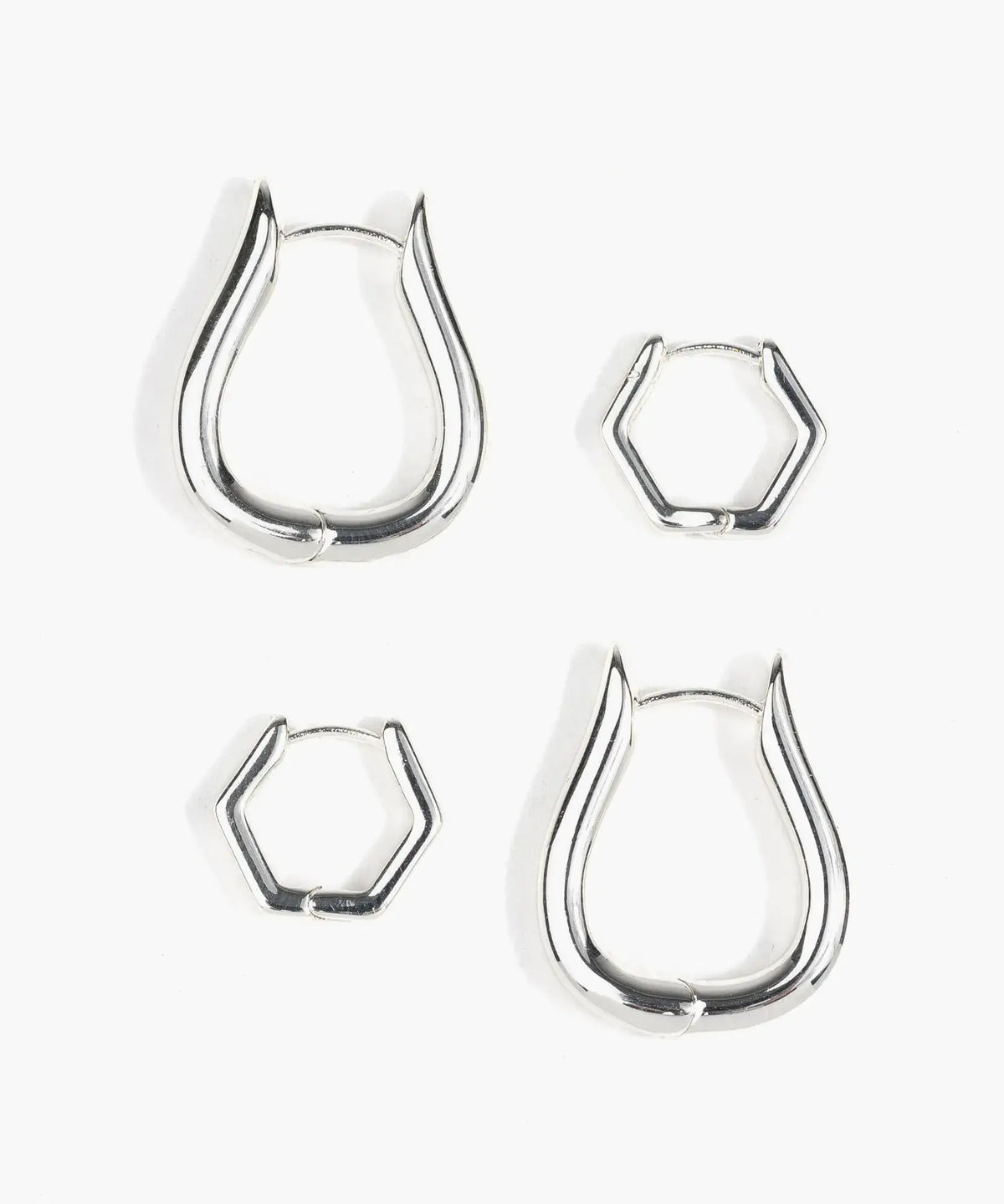 Set Aros Argollas Geométricas