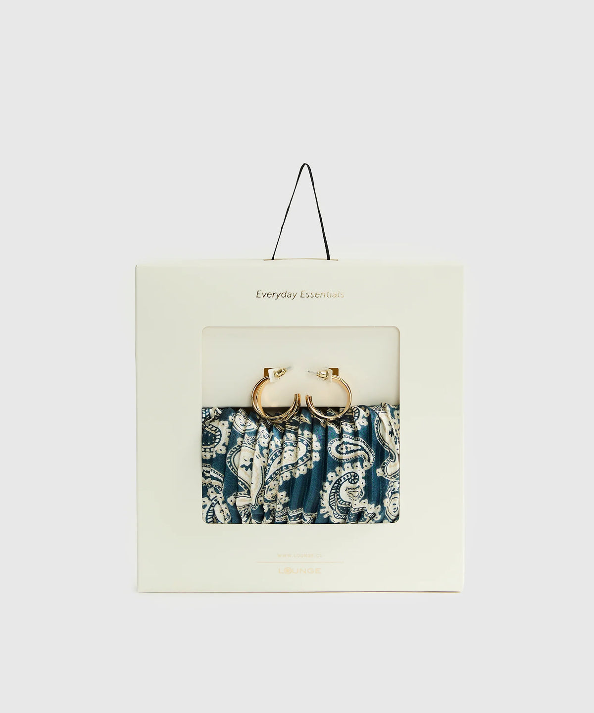 Set Pañuelo Y Aros Plisados