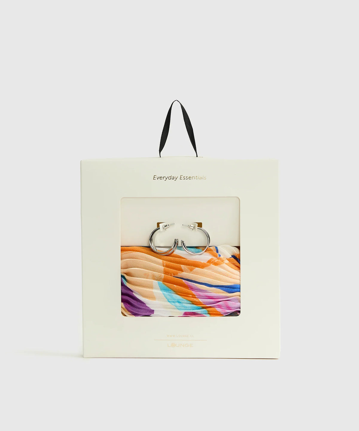 Set Pañuelo Y Aros Plisados