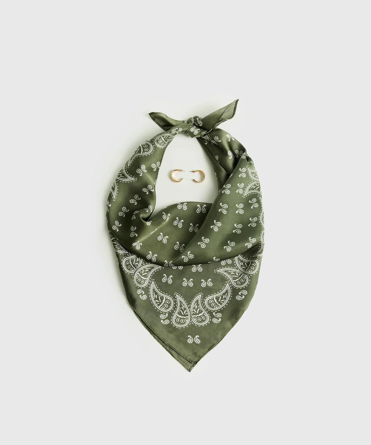 Set Pañuelo Y Aros Estampado