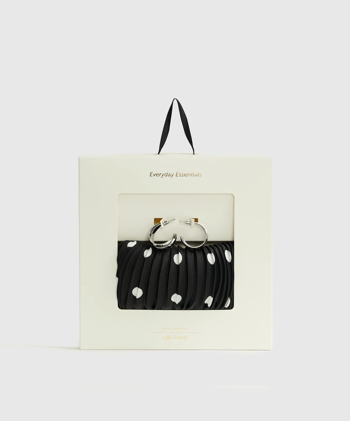 Set Pañuelo Y Aros Plisados Puntos