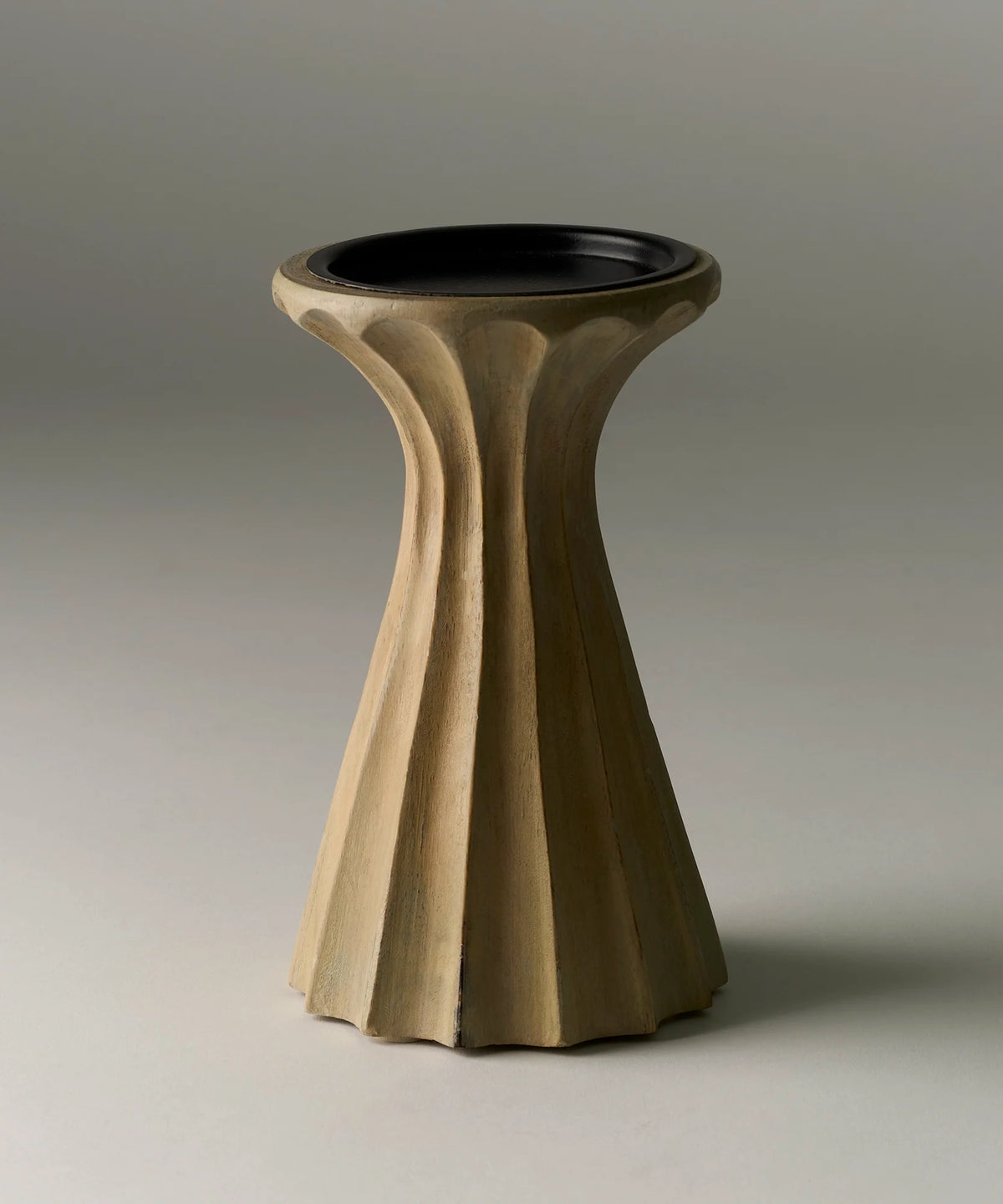 Candelabro Madera Blanca Boho