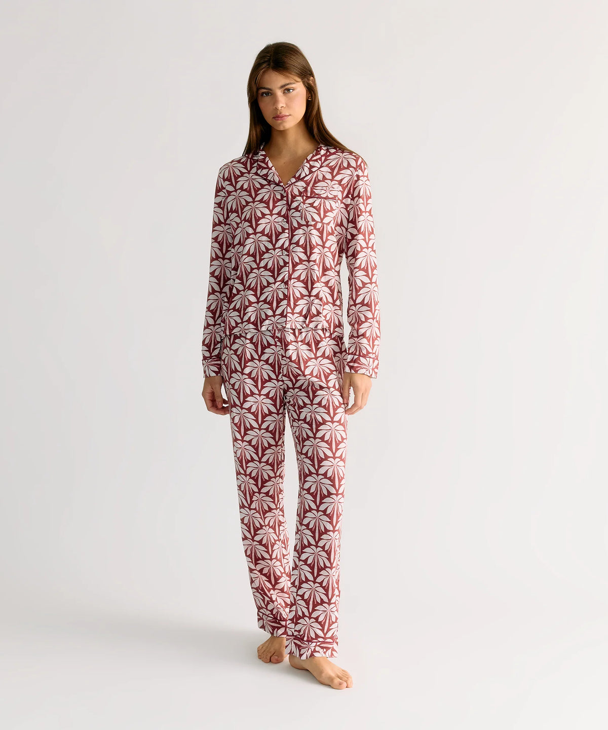 Pijama Camisero Palmeras Dreamy