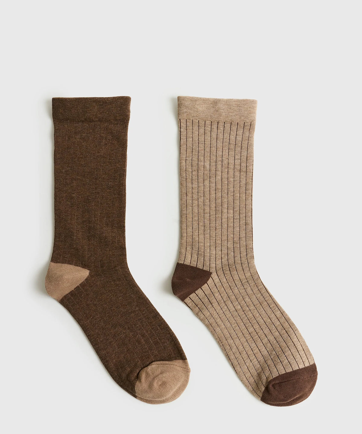 Set Calcetines Rib Caña Alta Puntas Bicolor Dreamy