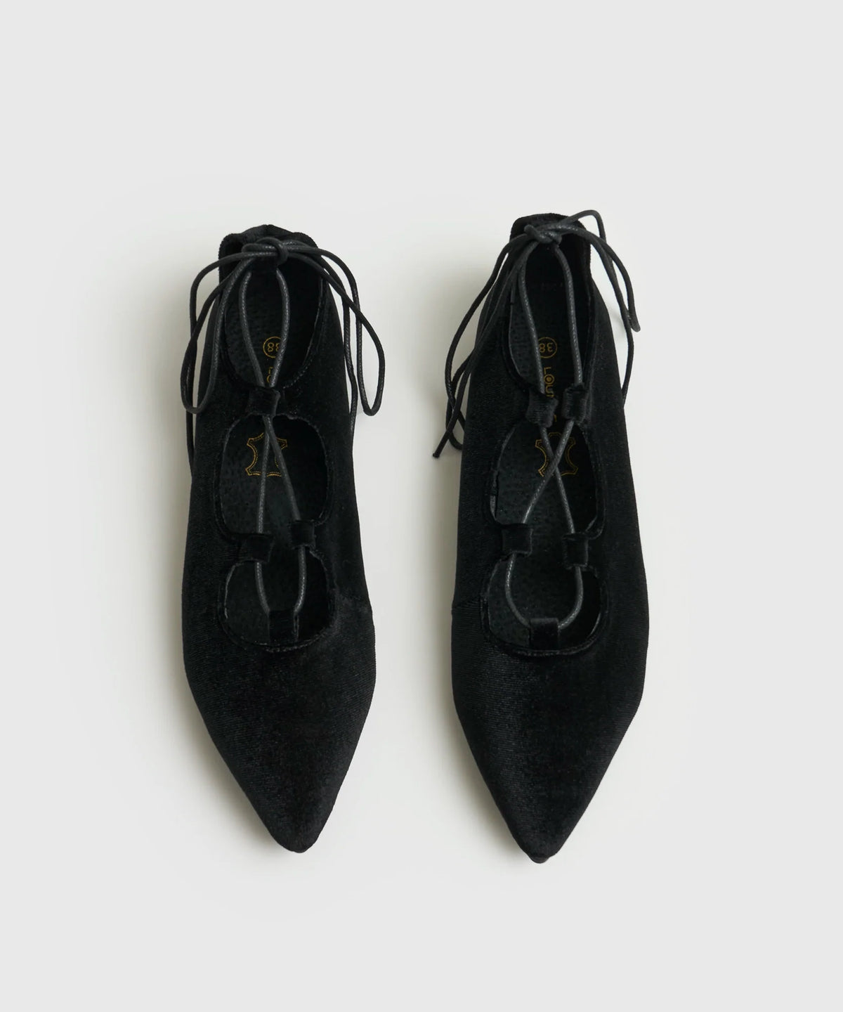 Zapato Ballerina Terciopelo Amarras