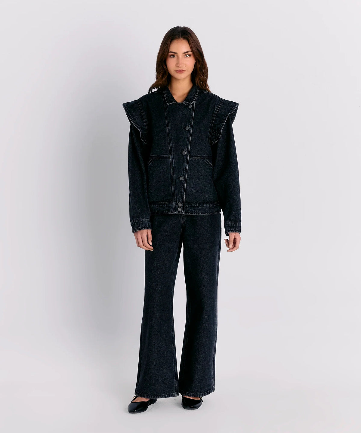 Pantalón Sin Pretina Denim