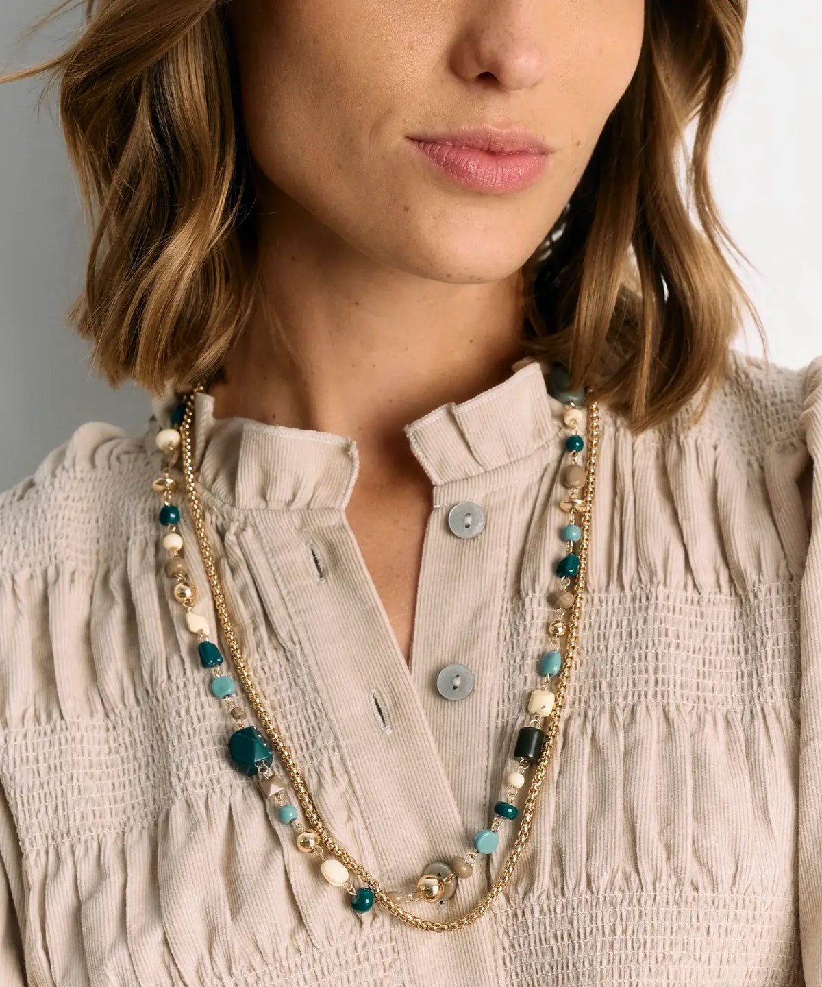 Collar Doble Mostacillas