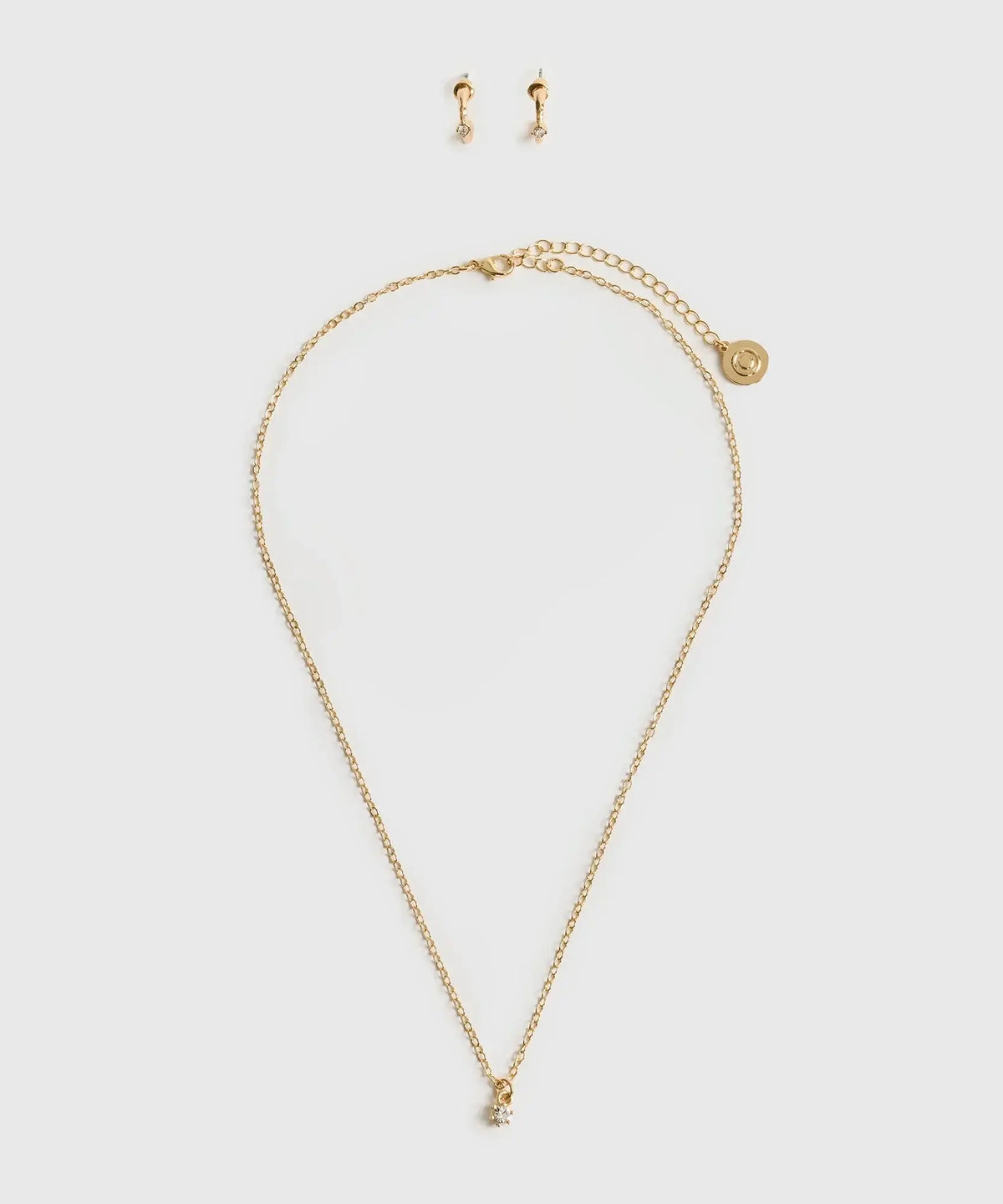 Set Collar Y Aros Detalle De Strass