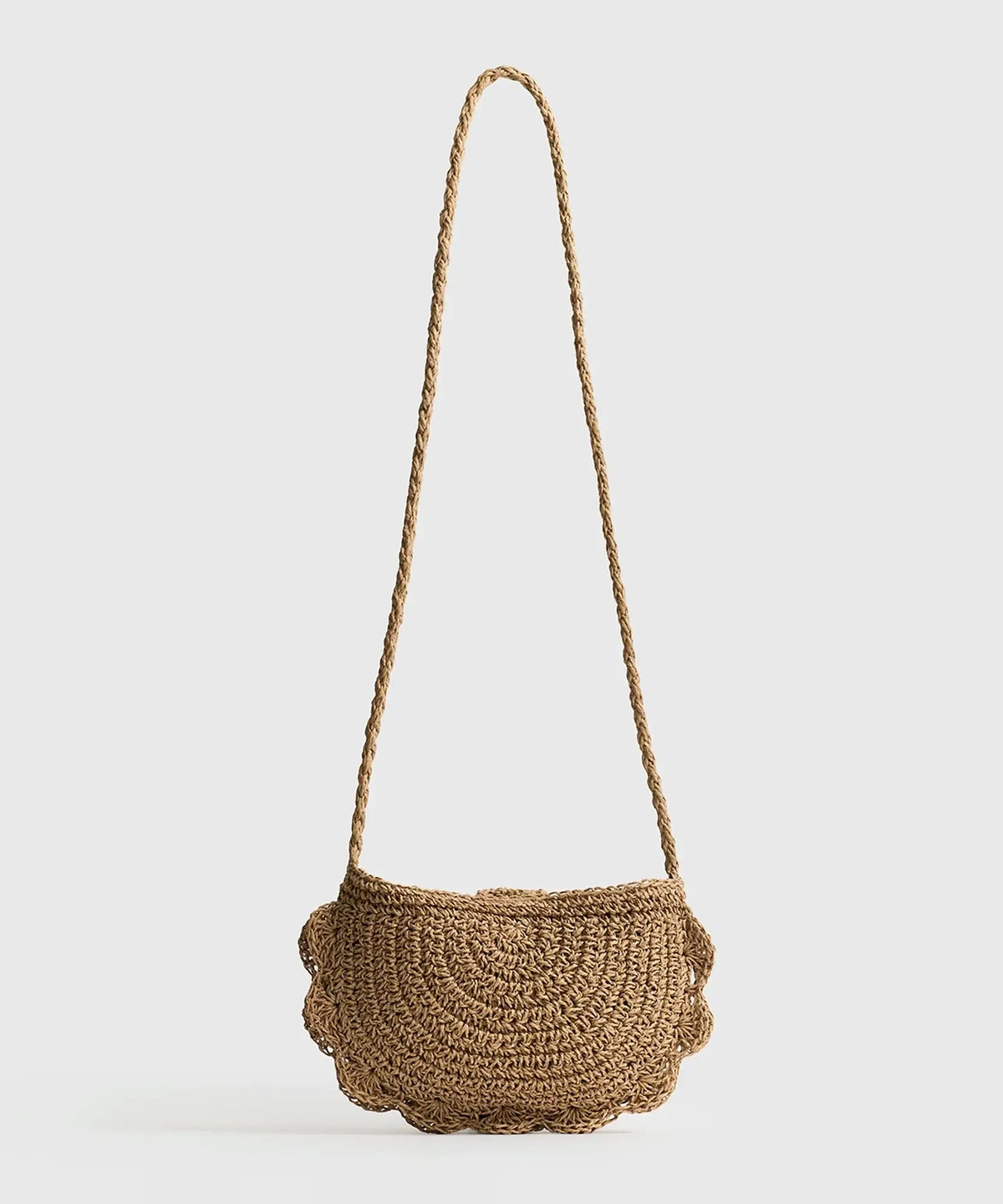 Cartera Bandolera Medialuna Tejida