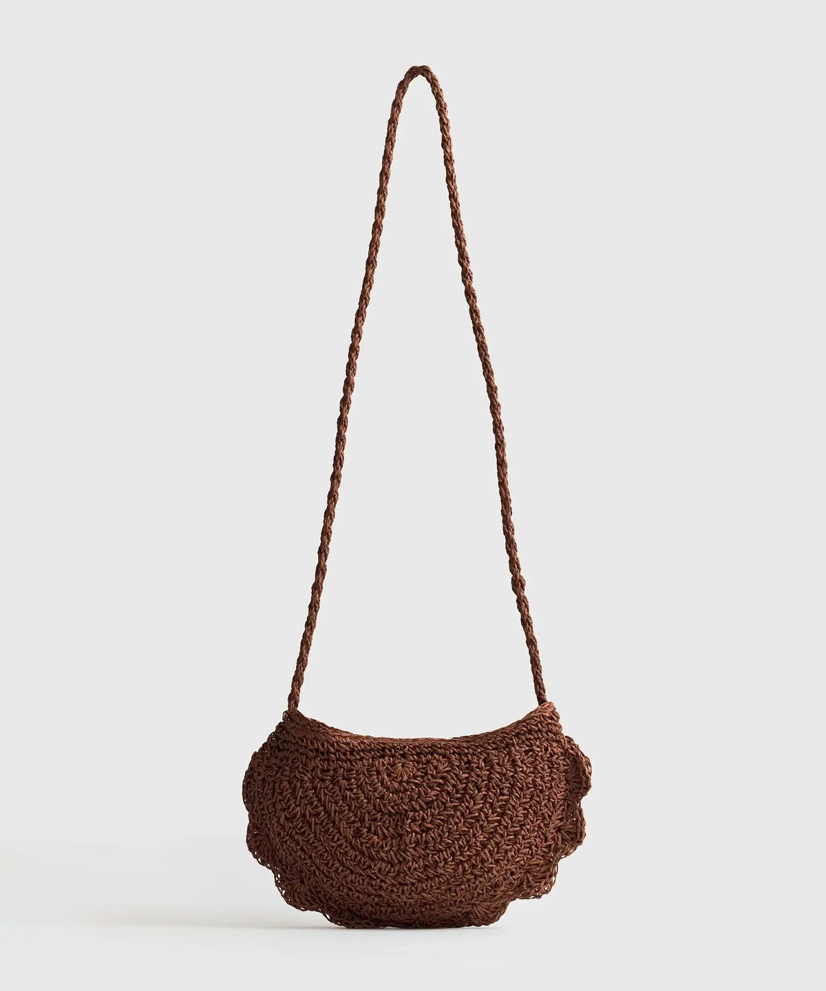 Cartera Bandolera Medialuna Tejida