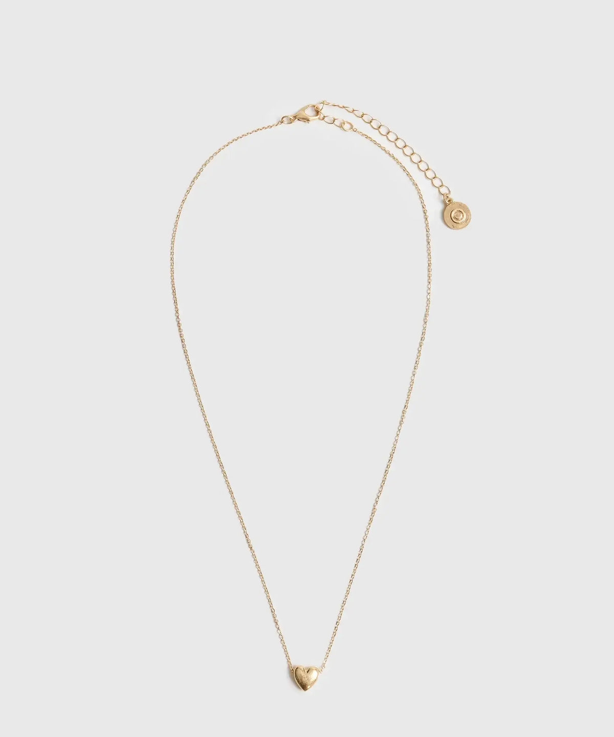 Collar Corazón de cadena delgada y charm de corazón de la marca Lounge.