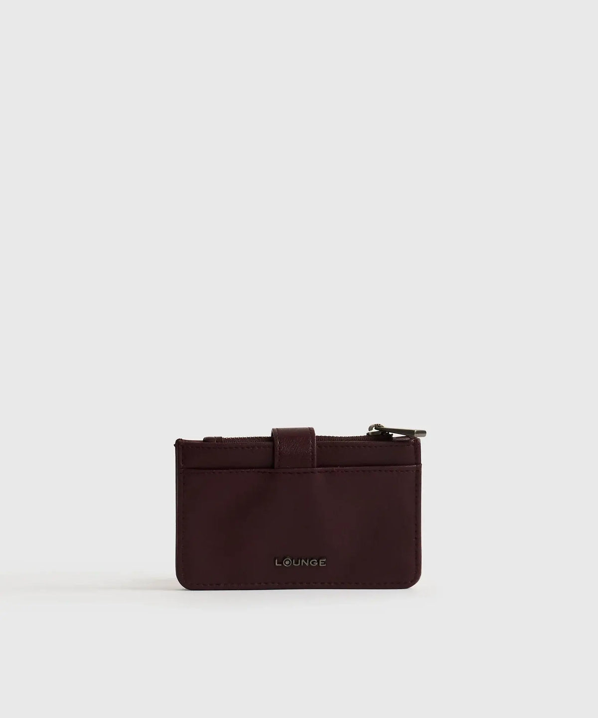 Billetera Broche Street color burdeo de Lounge con compartimentos para tarjetas y bolsillo con cierre.